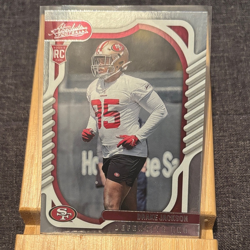 Drake Jackson Panini Red and White Football Trading Card